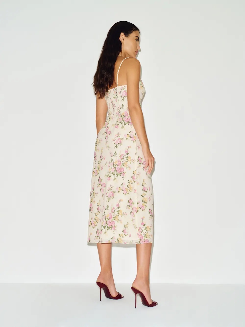 Reformation Milica Dress in Posy, NEW WITHOUT TAGS, NEVER WORN, NO FLAWS. - Picture 4 of 13